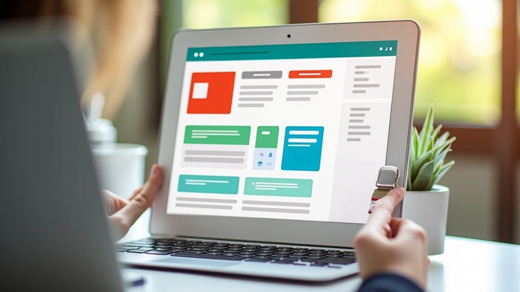 Schermi di dispositivi mobili, tablet e desktop affiancati, mostrando layout responsivi su diverse dimensioni di schermo con colori vivaci